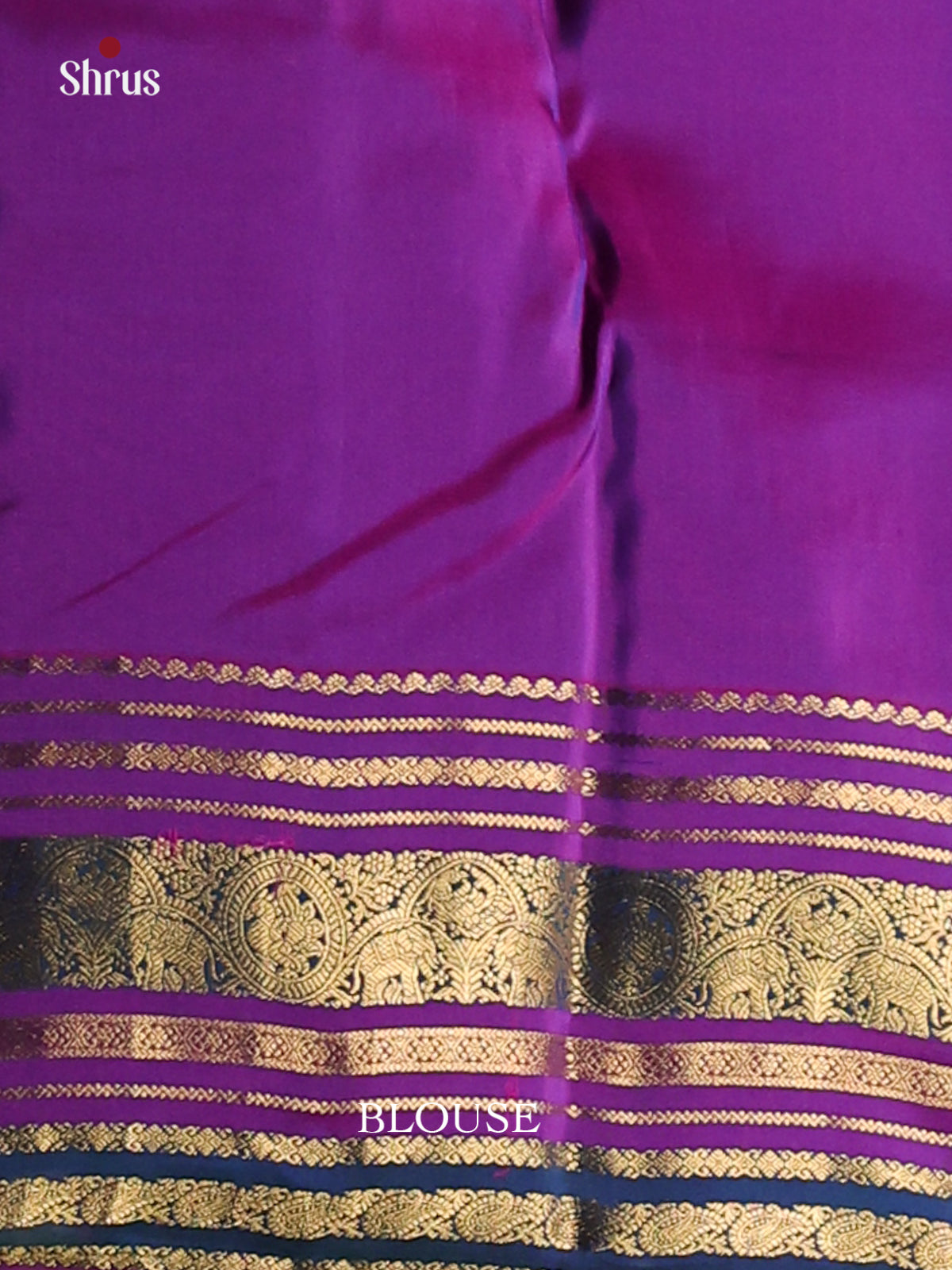 Green & Purple - Kanchipuram-halfpure Saree - Shop on Shrus.com