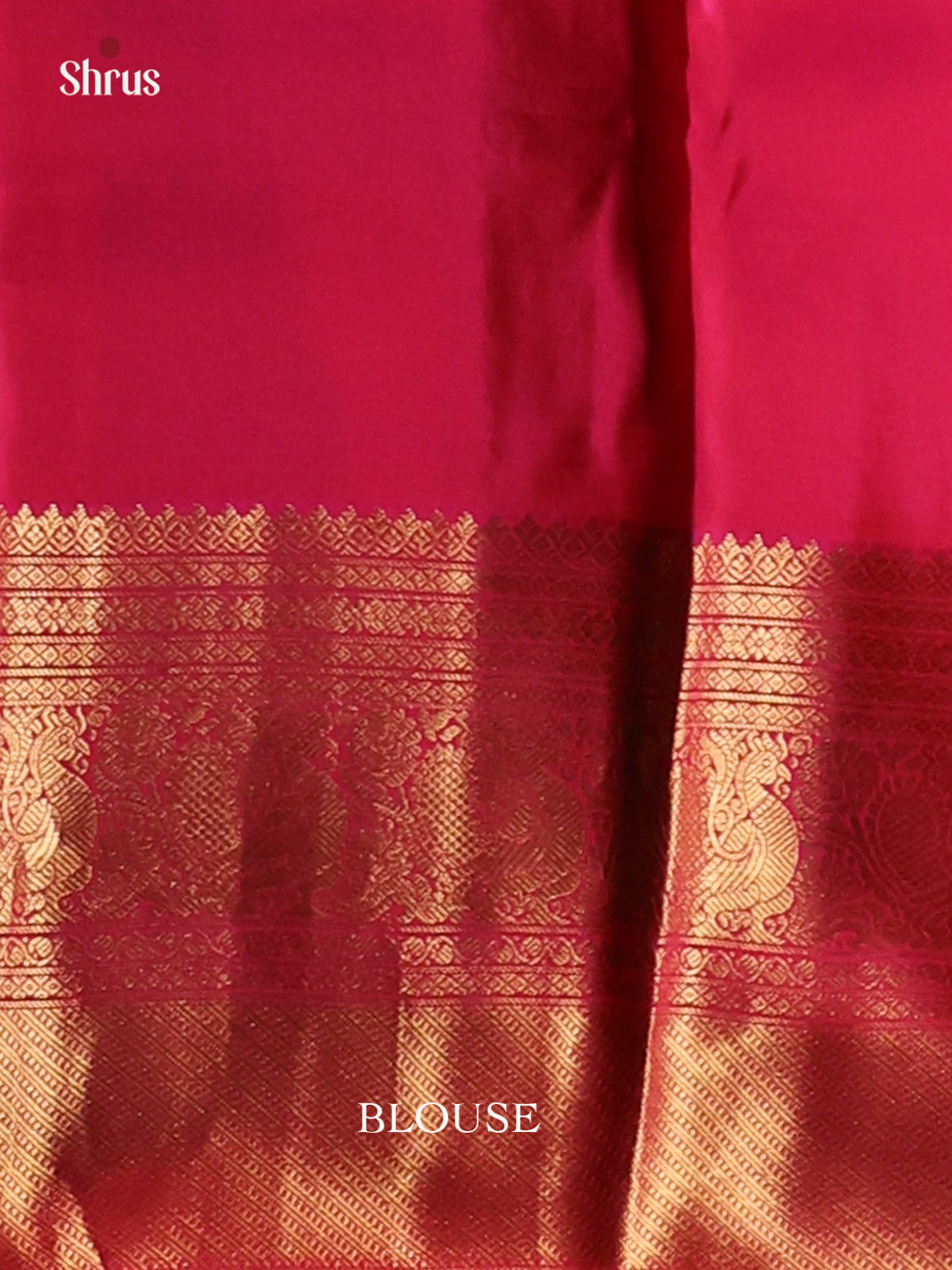 Orange & Maroon- Kanchipuram-halfpure Saree - Shop on Shrus.com