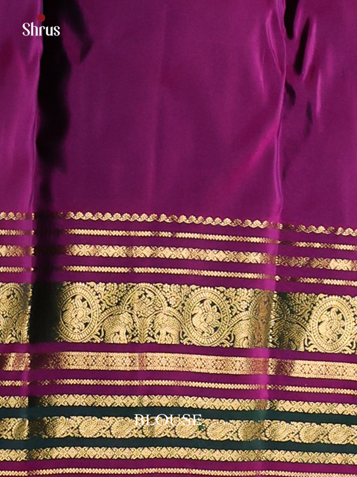 Blue & Purple - Kanchipuram-halfpure Saree - Shop on Shrus.com