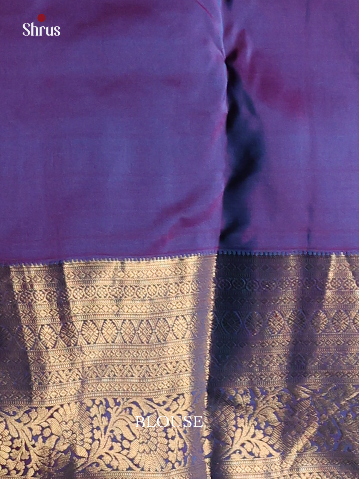 Green & Double Shaded Blue - Kanchipuram-halfpure Saree - Shop on Shrus.com