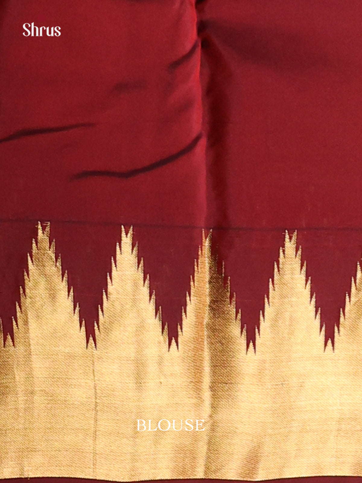 Orange & Maroon - Kanchipuram-halfpure Saree - Shop on Shrus.com