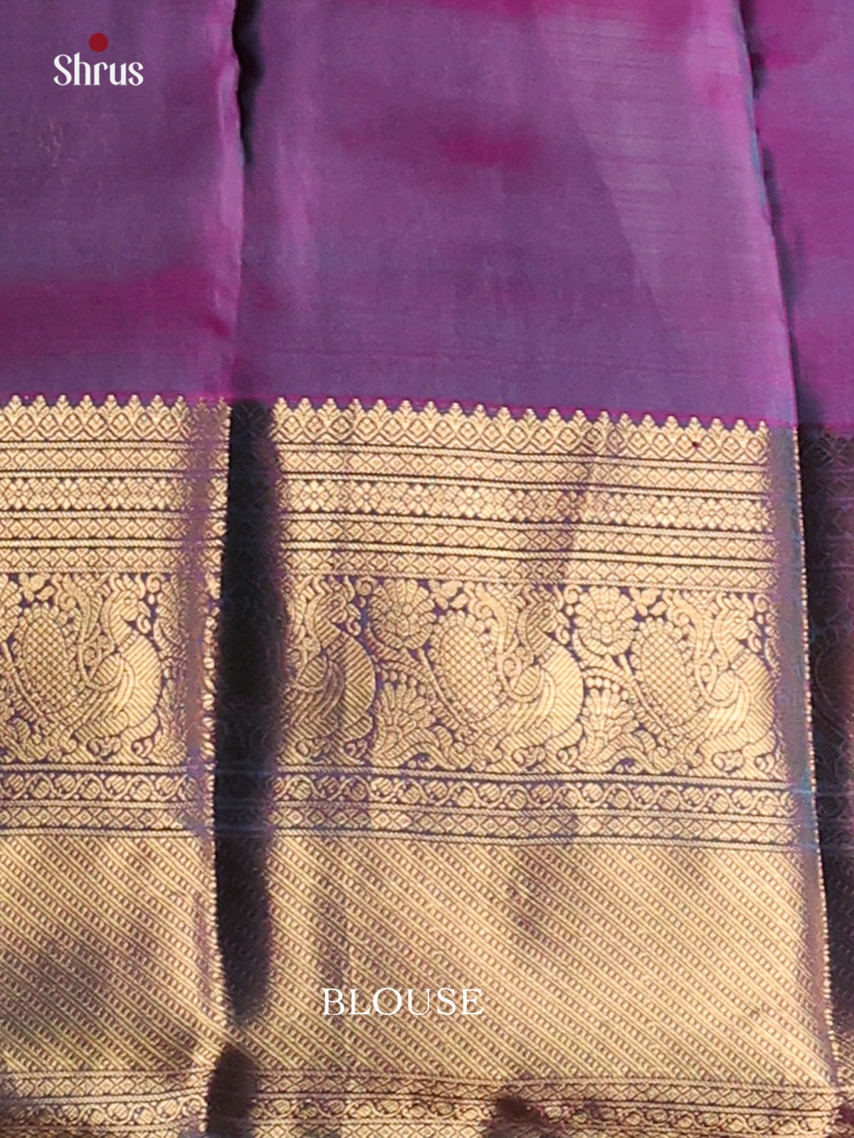Blue & Violet- Kanchipuram-halfpure Saree - Shop on Shrus.com