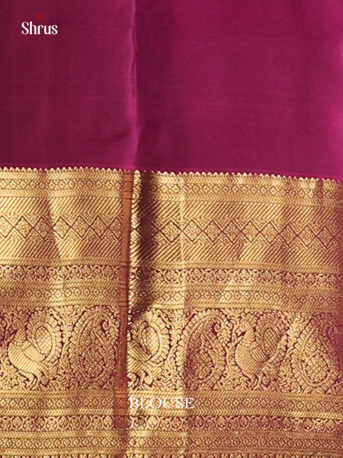 Peacock Blue & Purple- Kanchipuram-halfpure Saree - Shop on Shrus.com