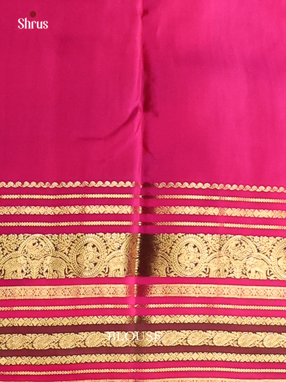 Orange & Pink- Kanchipuram-halfpure Saree - Shop on Shrus.com