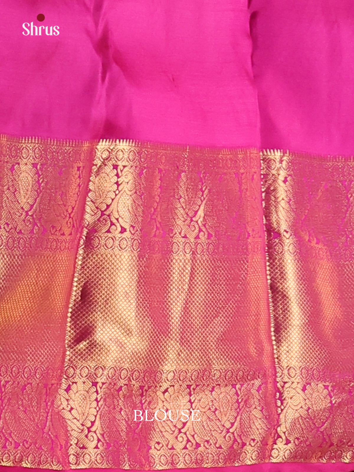 Orangish Pink & Pink - Kanchipuram-halfpure Saree - Shop on Shrus.com