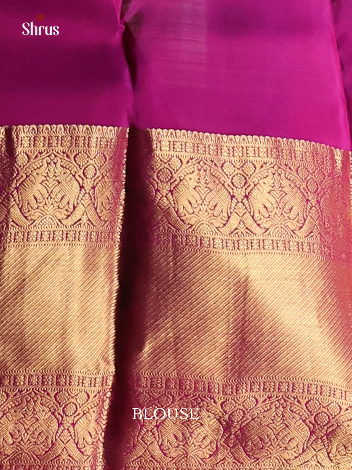 Orange & Purple- Kanchipuram-halfpure Saree - Shop on Shrus.com