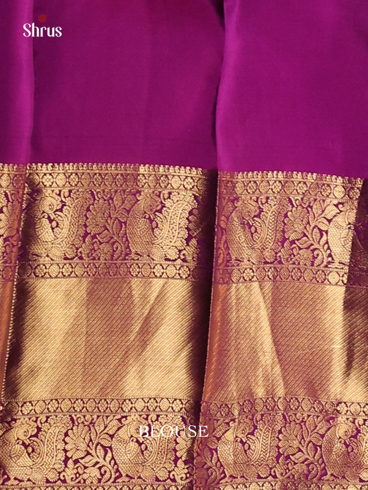 Violet & Purple- Kanchipuram-halfpure Saree - Shop on Shrus.com