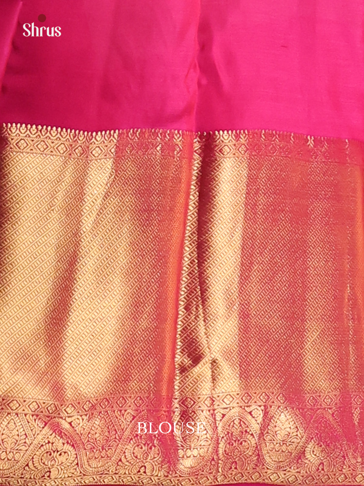 Orange & Pink - Kanchipuram-halfpure Saree - Shop on Shrus.com