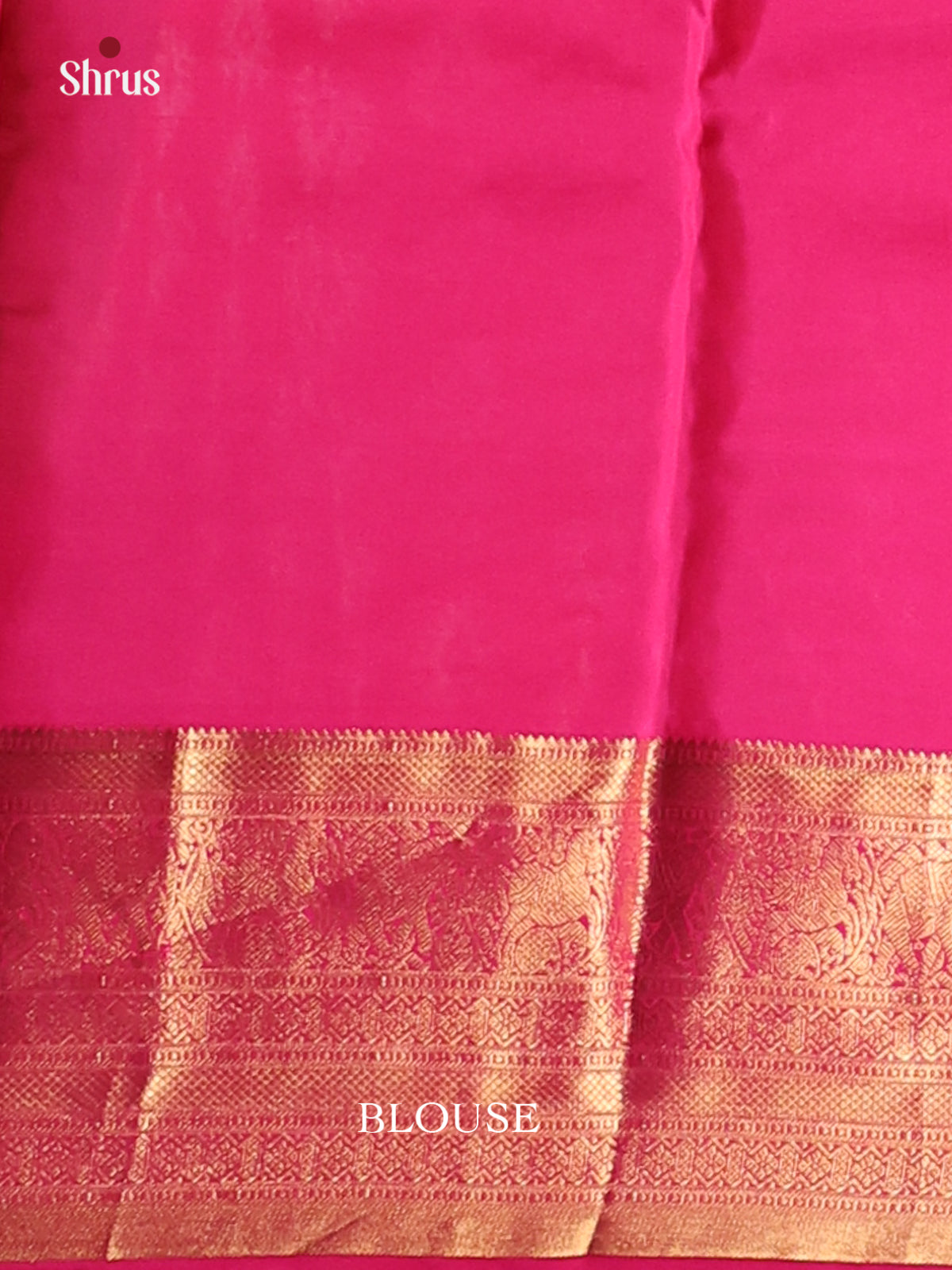 Orange & Pink - Kanchipuram-halfpure Saree - Shop on Shrus.com
