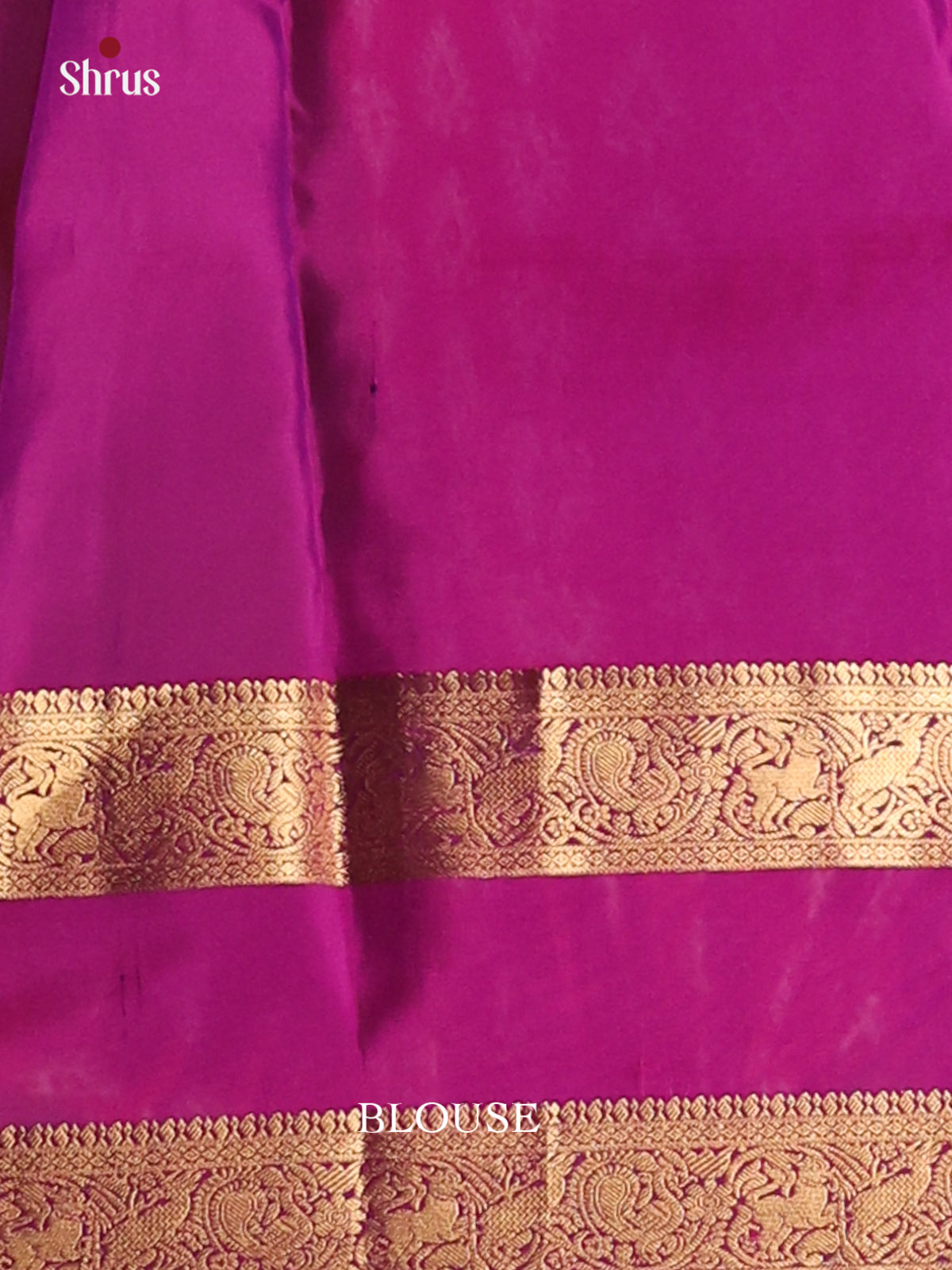 Peacock Blue & Purple - Kanchipuram-halfpure Saree - Shop on Shrus.com