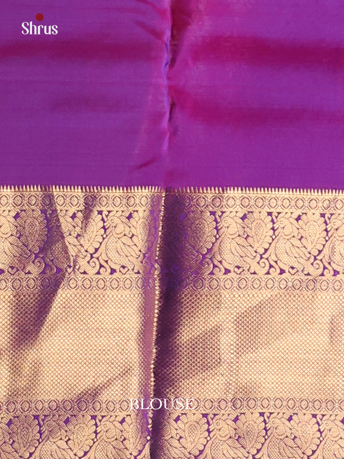 Green & Purple- Kanchipuram-halfpure Saree - Shop on Shrus.com