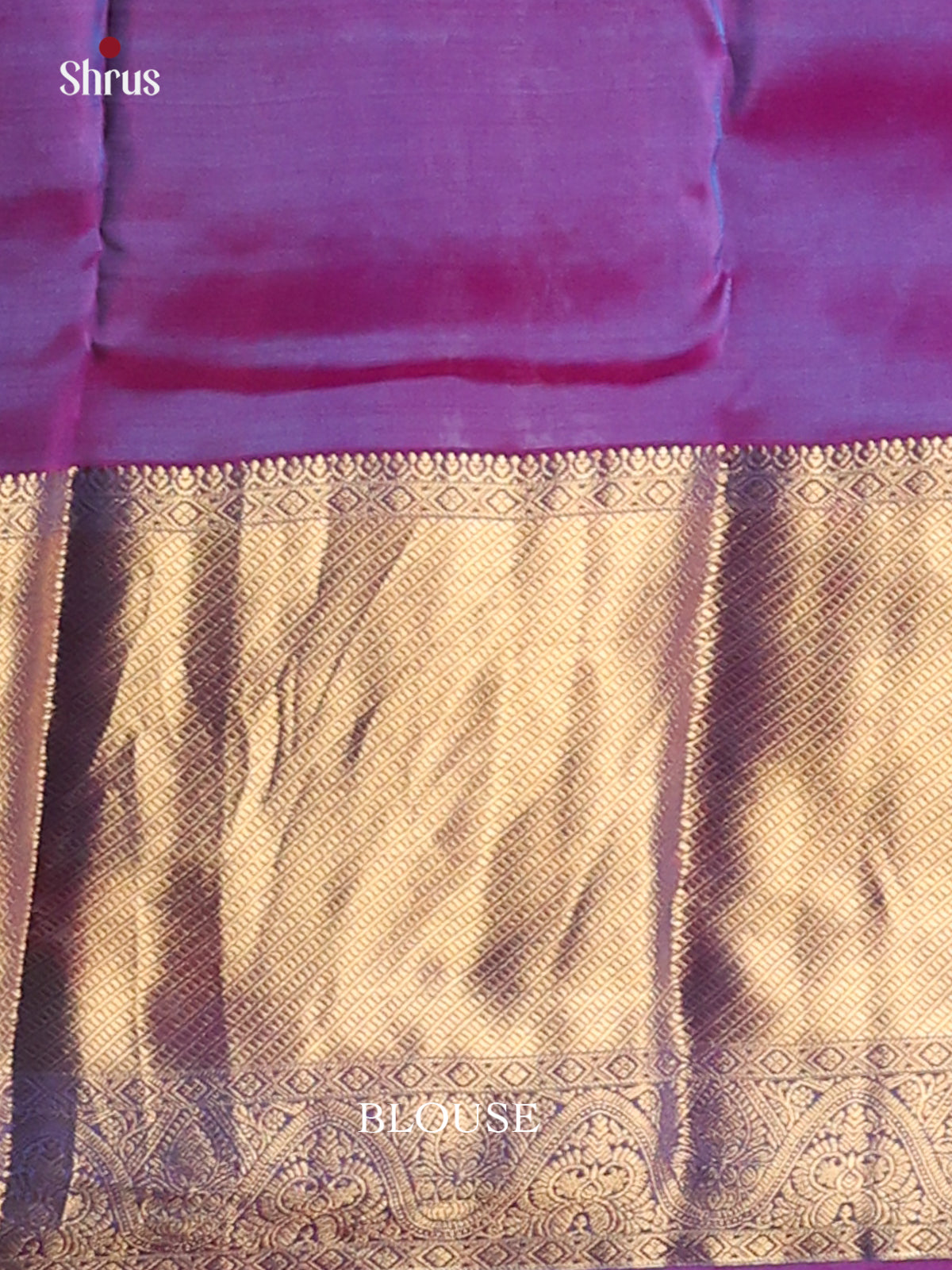 Teal Green & Purple - Kanchipuram-halfpure Saree - Shop on Shrus.com