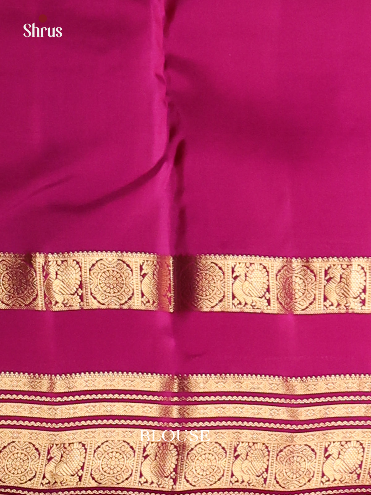 Orangish Pink & Purple- Kanchipuram-halfpure Saree - Shop on Shrus.com