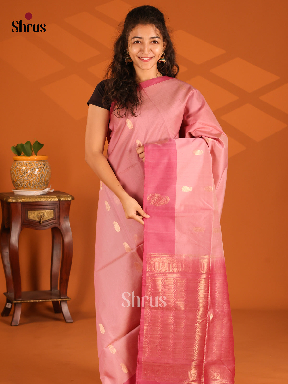 DES23304 - Silk Cotton Saree - Shop on Shrus.com