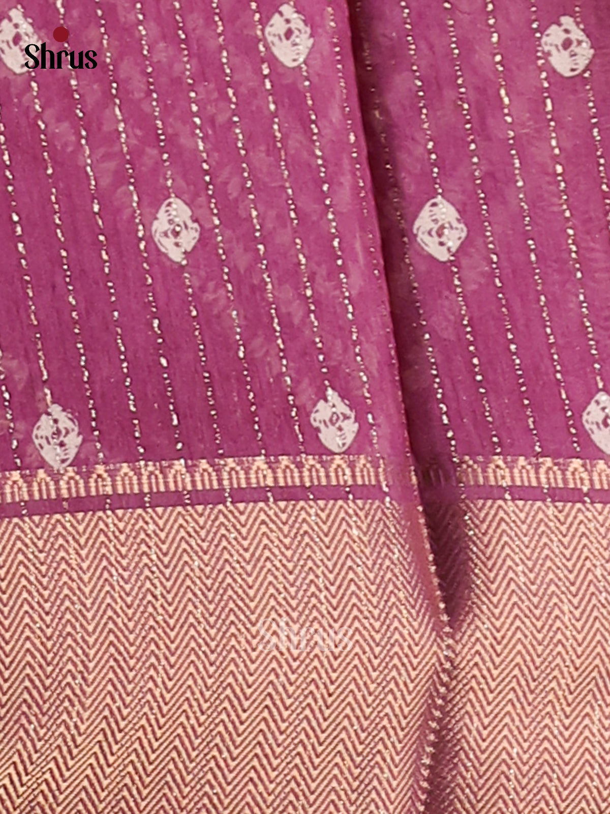 Purple - Semi Crepe Saree - Shop on Shrus.com