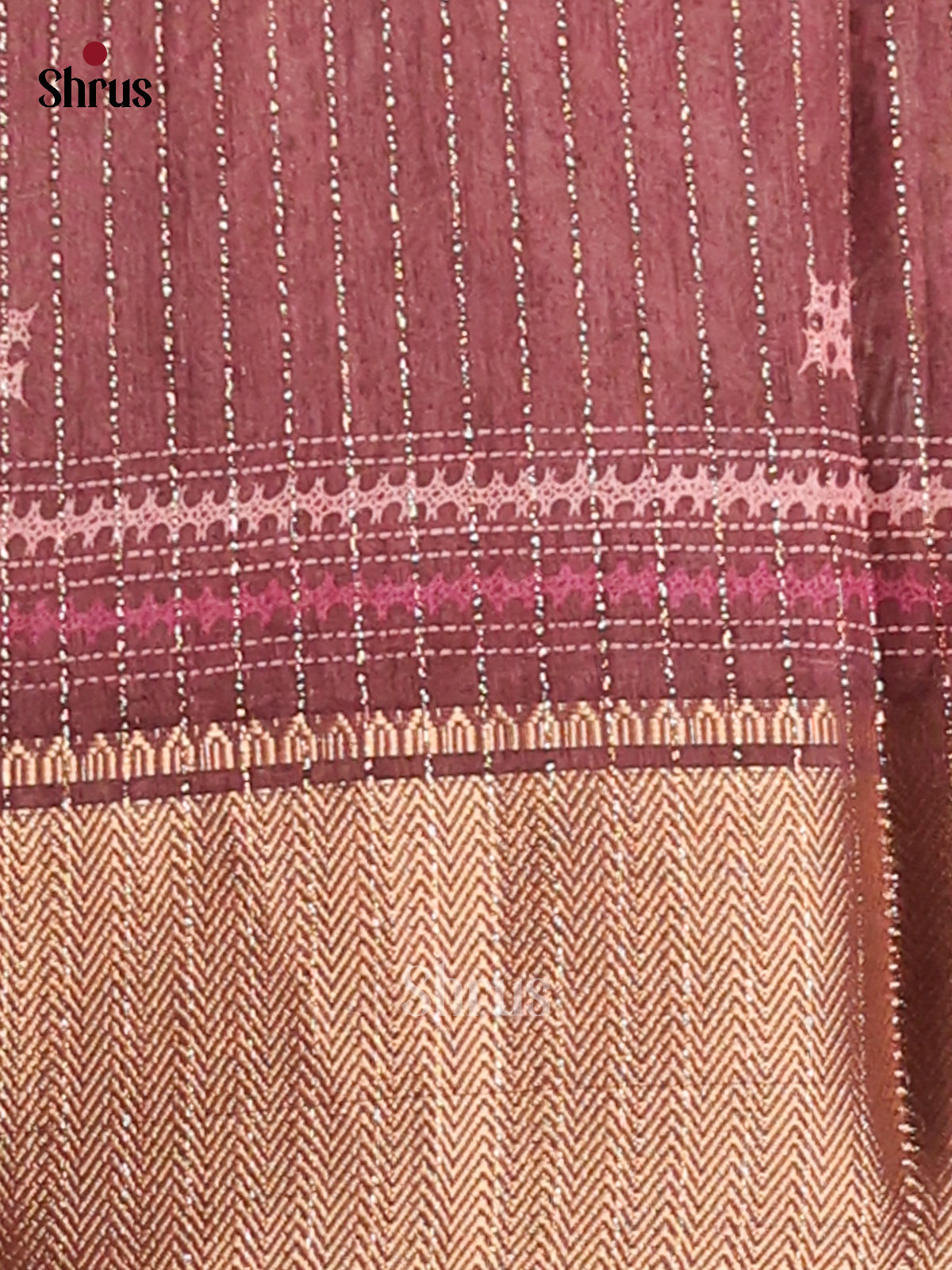 Brown - Semi Crepe Saree - Shop on Shrus.com
