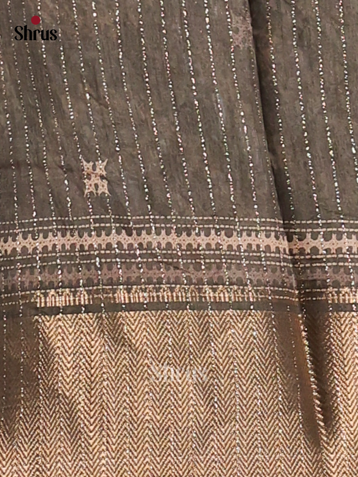 Grey - Semi Crepe Saree - Shop on Shrus.com