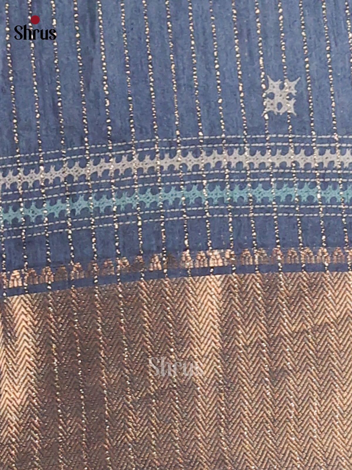 Blue - Semi Crepe Saree - Shop on Shrus.com