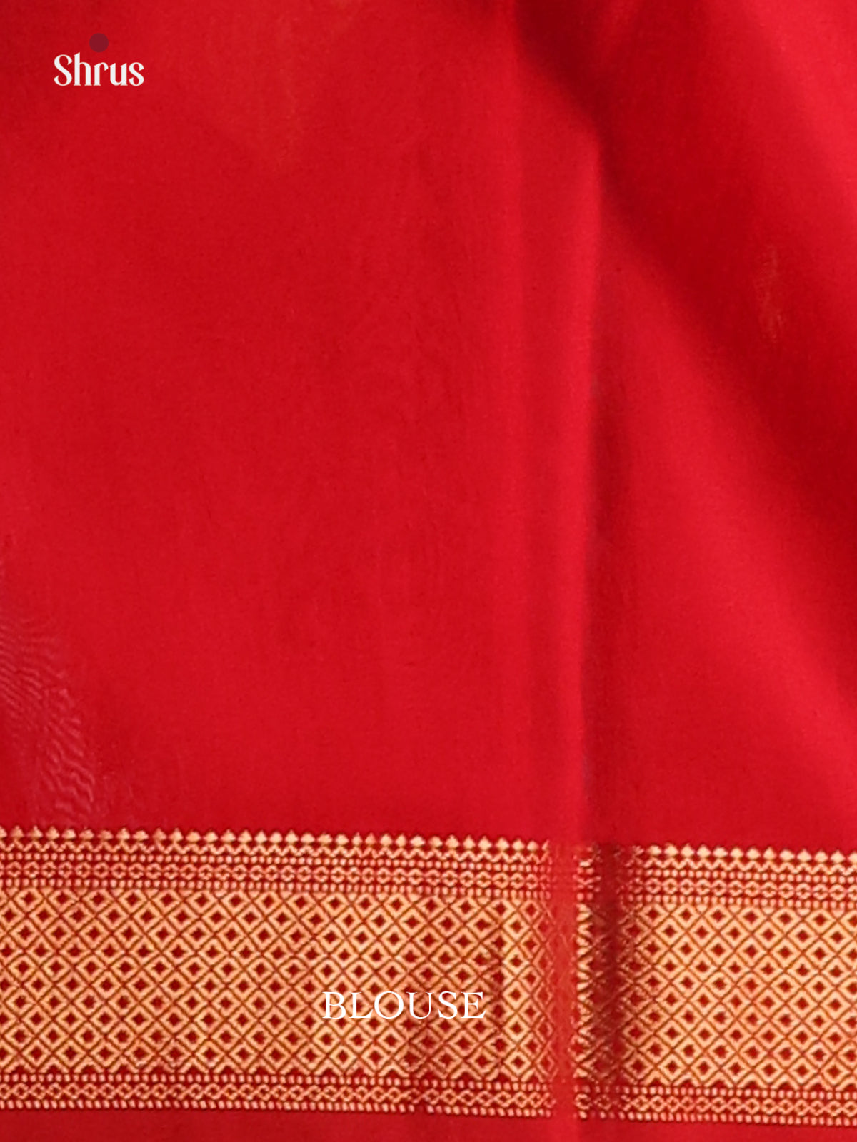 Orange with Red - Maheshwari silkcotton Saree - Shop on Shrus.com