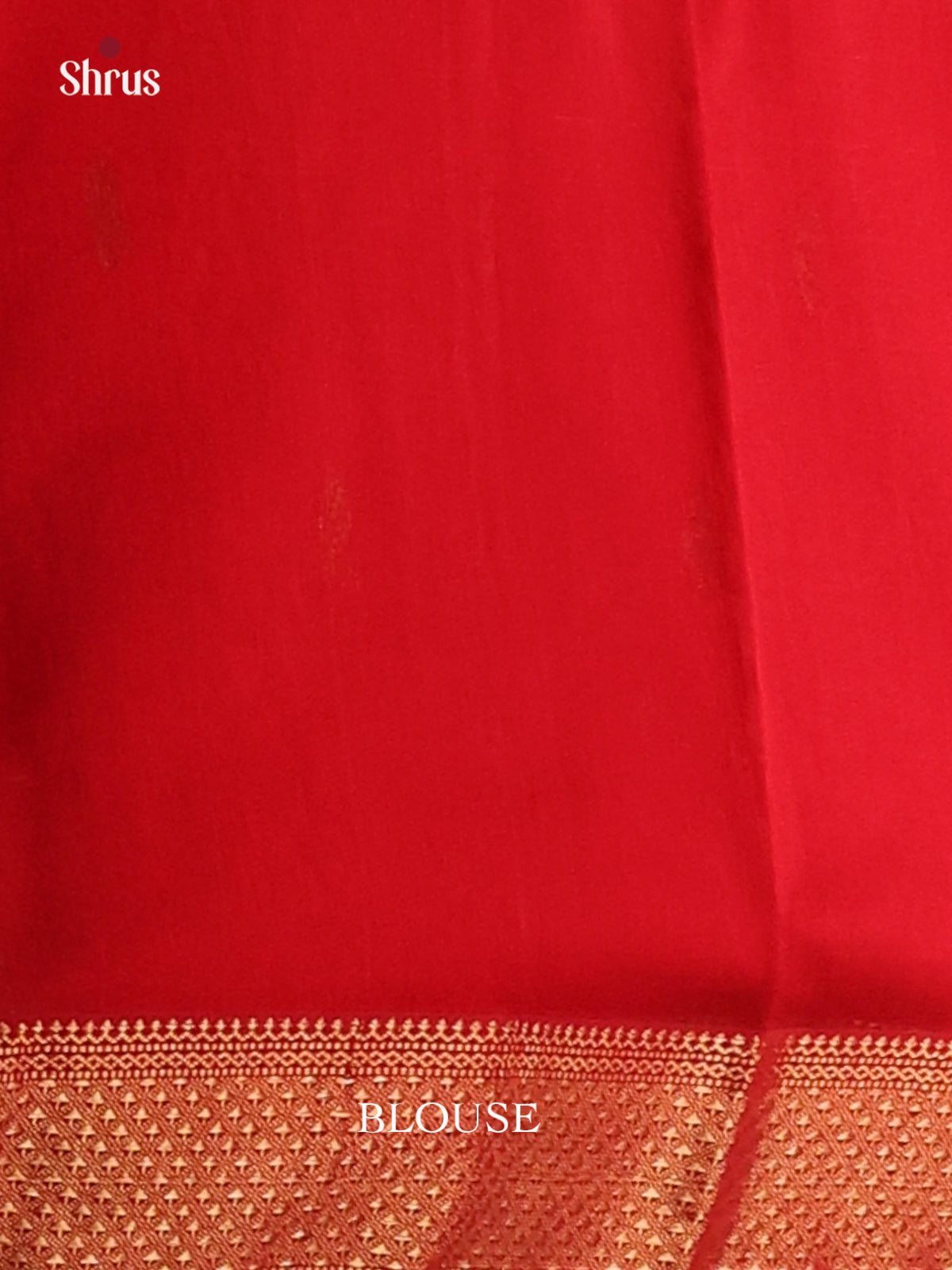 Red(Single Tone)- Maheshwari silkcotton Saree - Shop on Shrus.com
