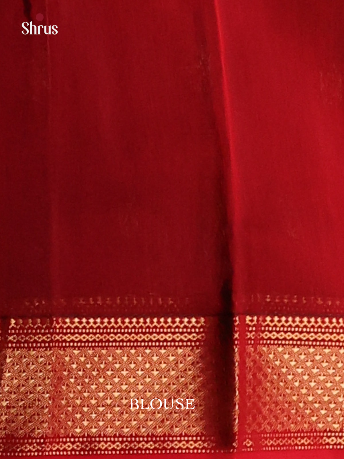Blue with Red- Maheshwari silkcotton Saree - Shop on Shrus.com