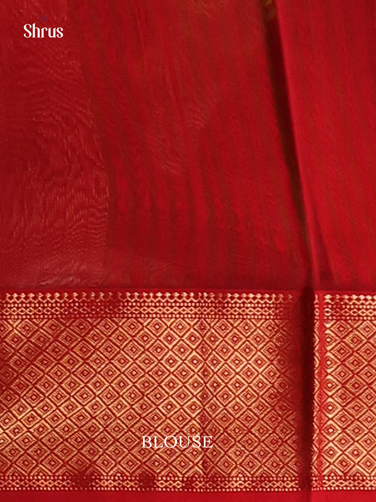Green with Red- Maheshwari silkcotton Saree - Shop on Shrus.com