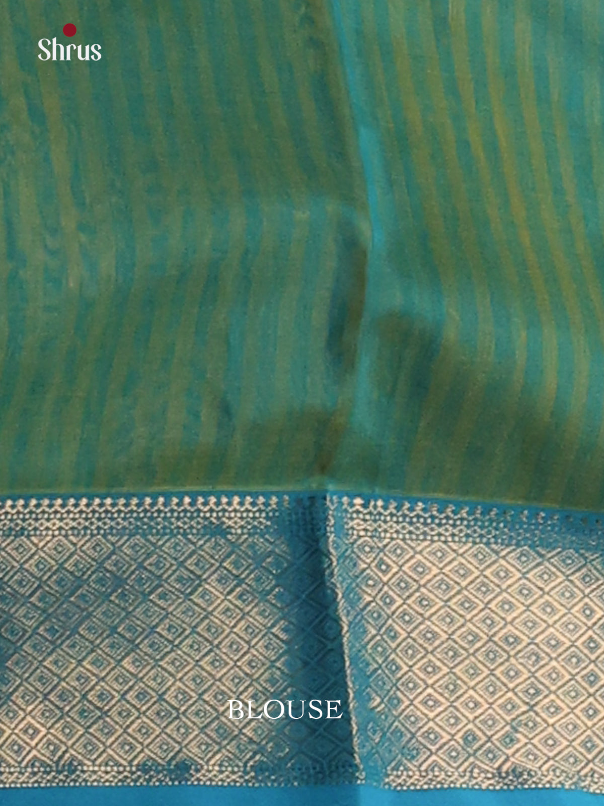 Yellow with Teal- Maheshwari silkcotton Saree - Shop on Shrus.com