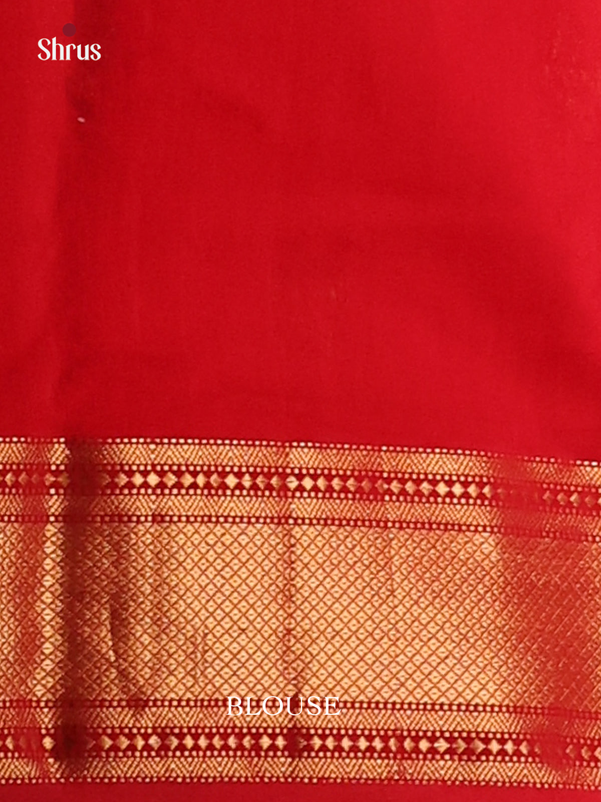Red(Single Tone)- Maheshwari silkcotton Saree - Shop on Shrus.com