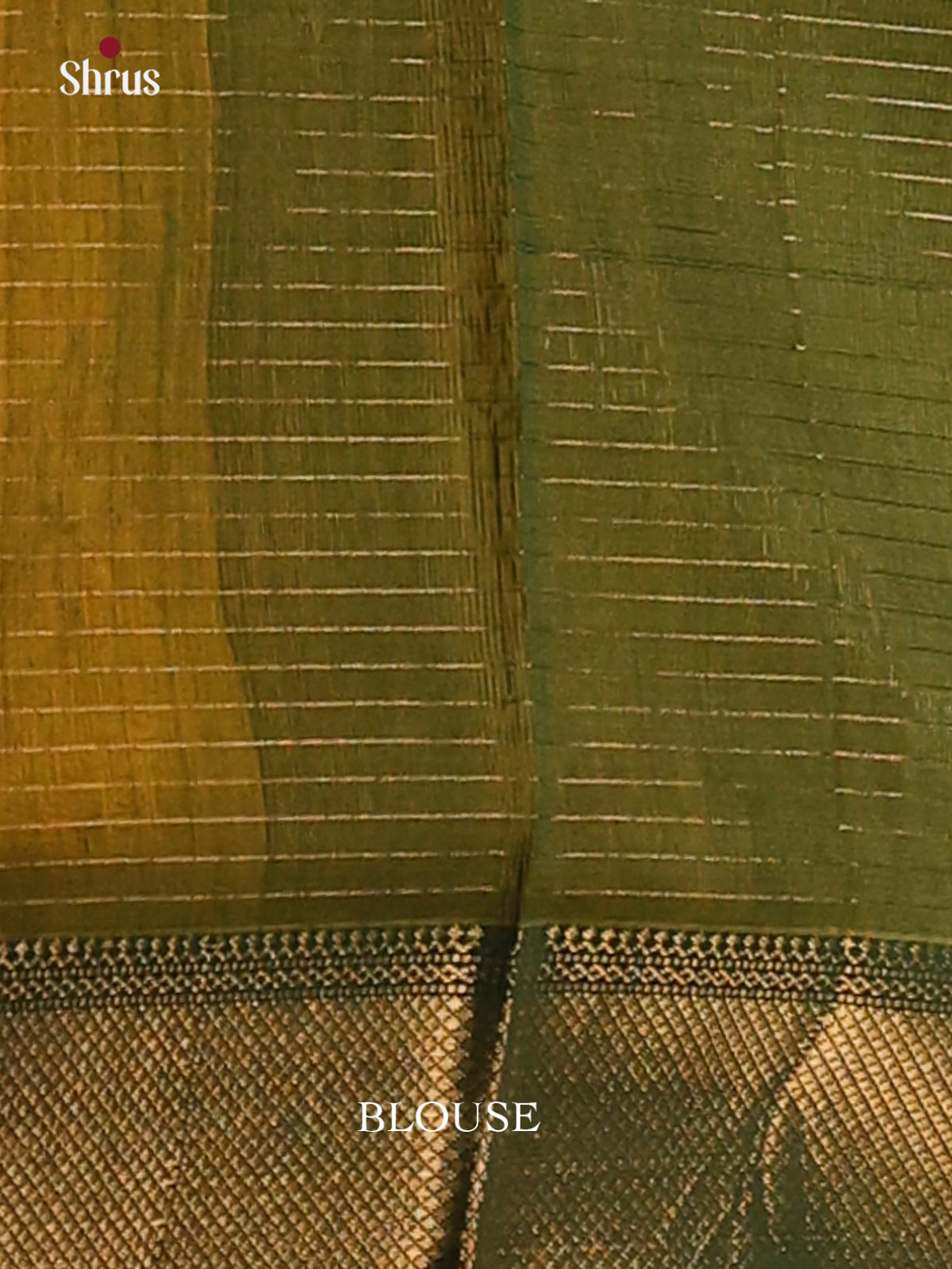 Yellow with Green - Maheshwari silkcotton Saree - Shop on Shrus.com