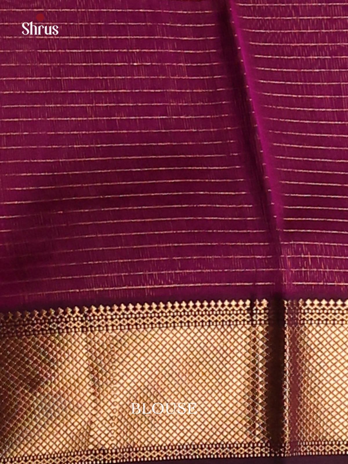 Purple - Maheshwari silkcotton Saree - Shop on Shrus.com