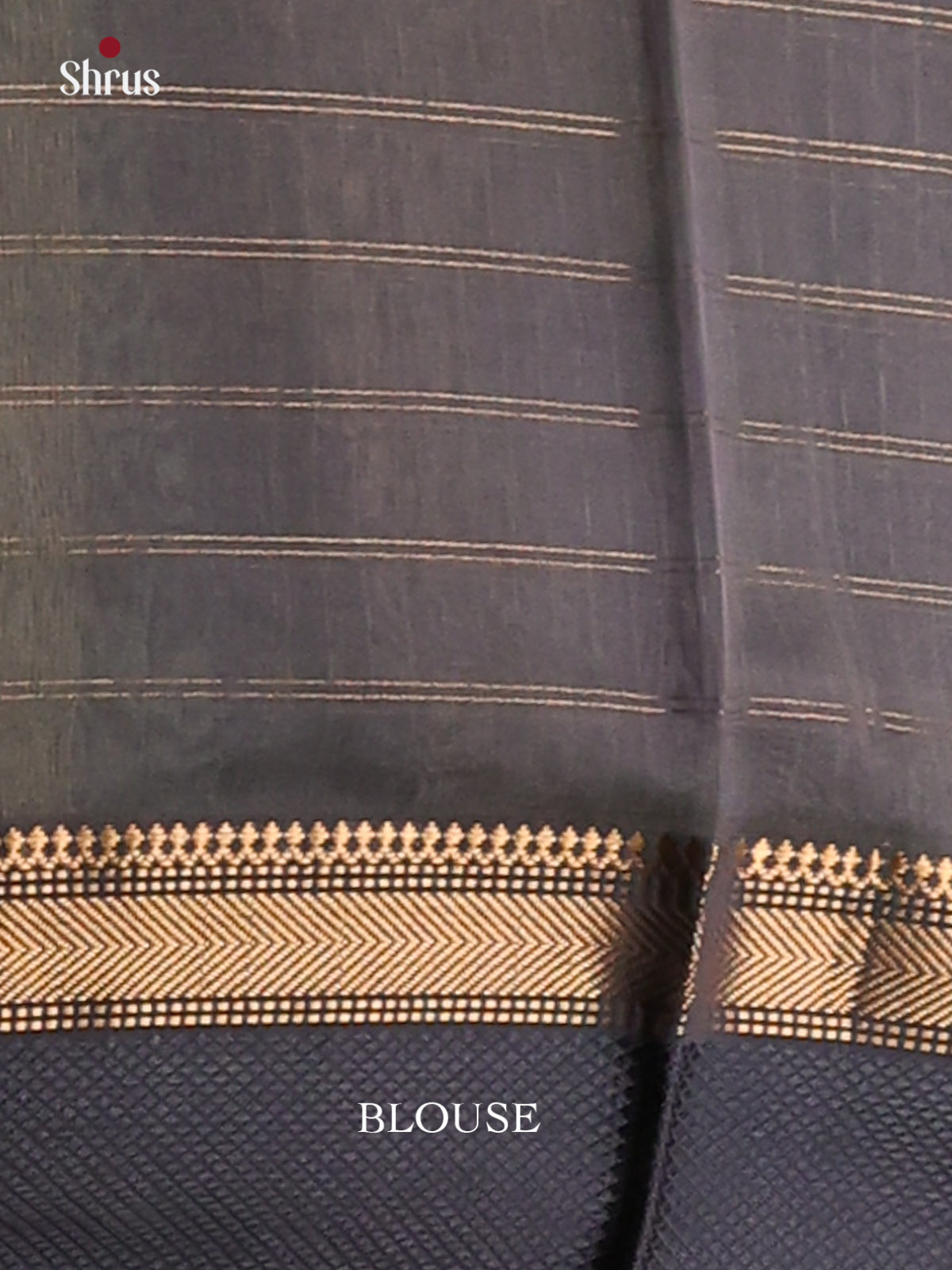 Pastel Green with Grey- Maheshwari silkcotton Saree - Shop on Shrus.com