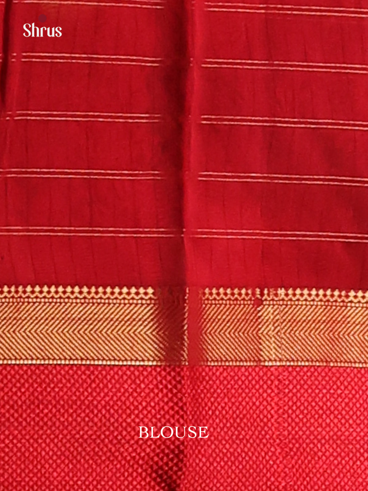 Black with Red- Maheshwari silkcotton Saree - Shop on Shrus.com
