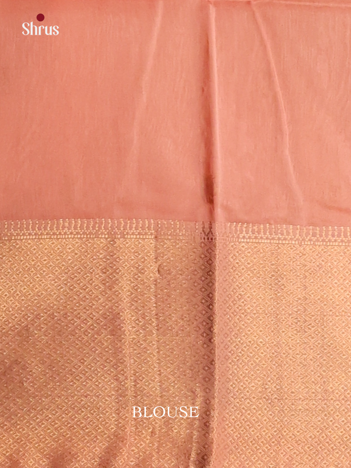 Peachish Pink(Single Tone)- Maheshwari silkcotton Saree - Shop on Shrus.com