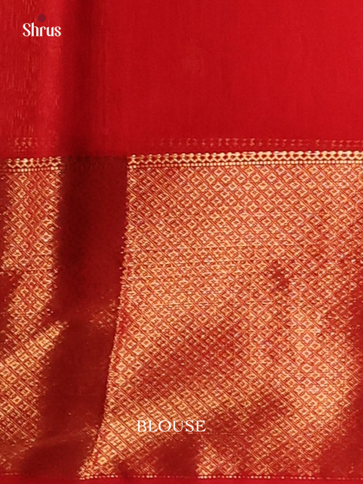 Red(Single Tone)- Maheshwari silkcotton Saree - Shop on Shrus.com
