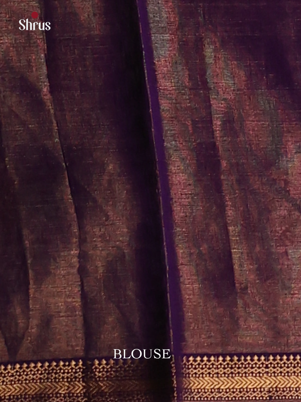 Green with Violet - Maheshwari silkcotton Saree - Shop on Shrus.com