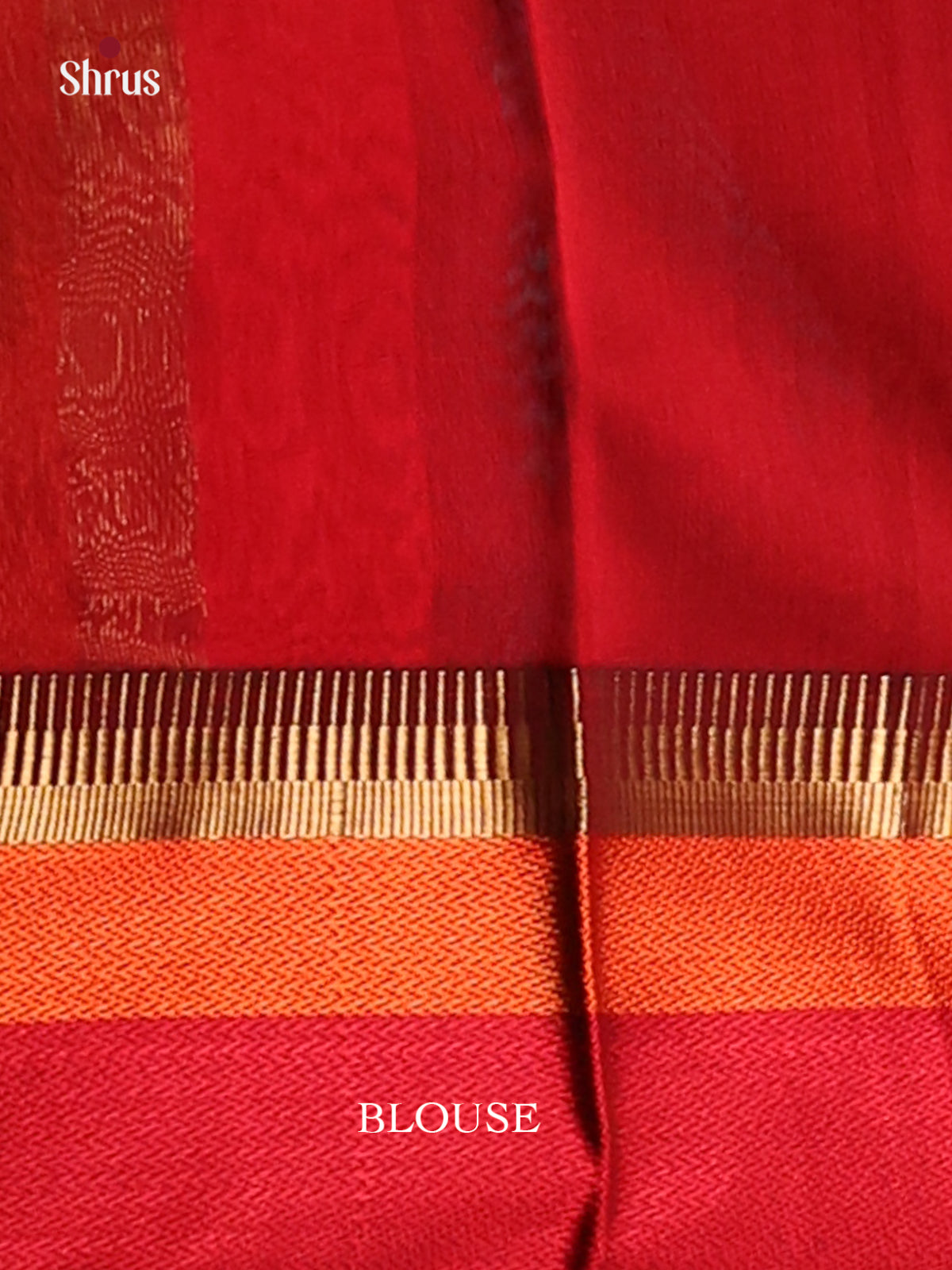 Green & Red- Maheshwari silkcotton Saree - Shop on Shrus.com