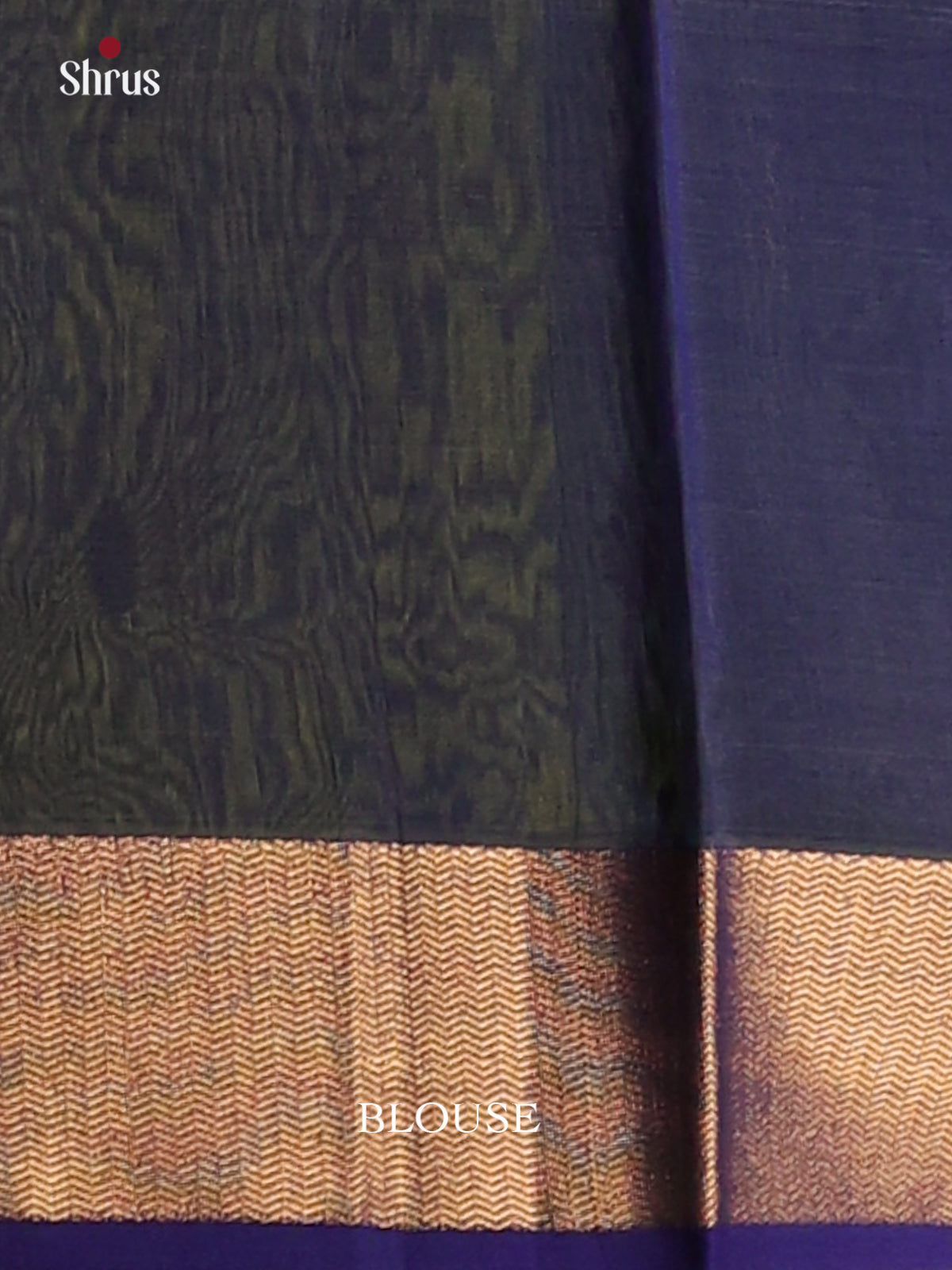 Lite Green with Blue - Maheshwari silkcotton Saree - Shop on Shrus.com