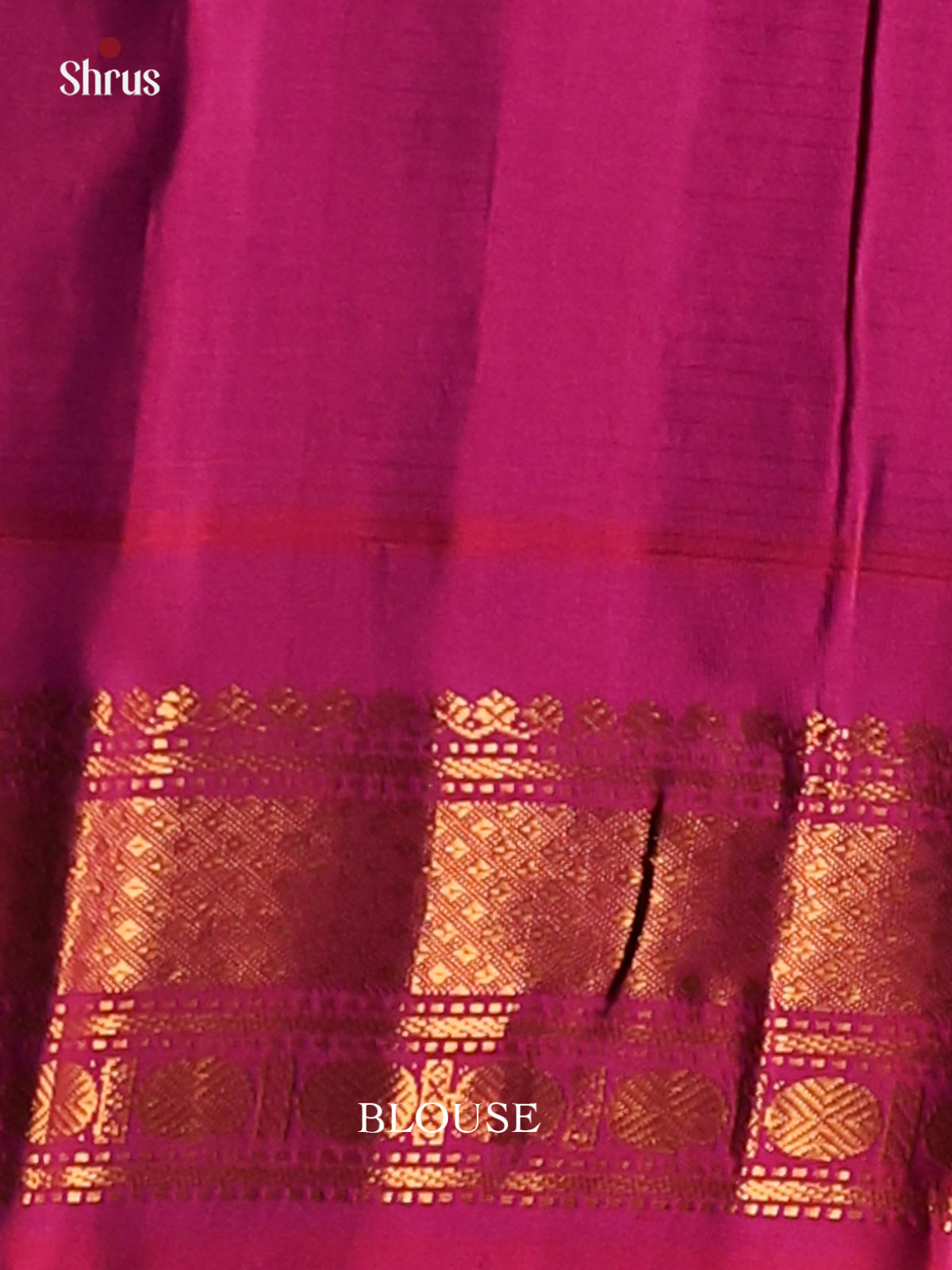 Majestic Blue Gadwal silk Saree with checks pattern, zari buttas & contrast border-1