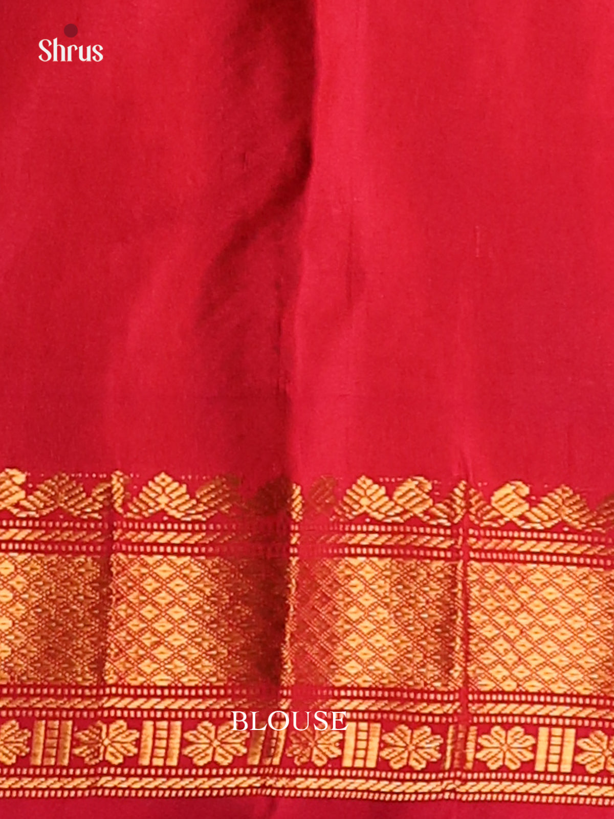 Pretty Green Gadwal silk Saree gleams with zari buttas , contrast Red brocade pallu - Shop on Shrus.com