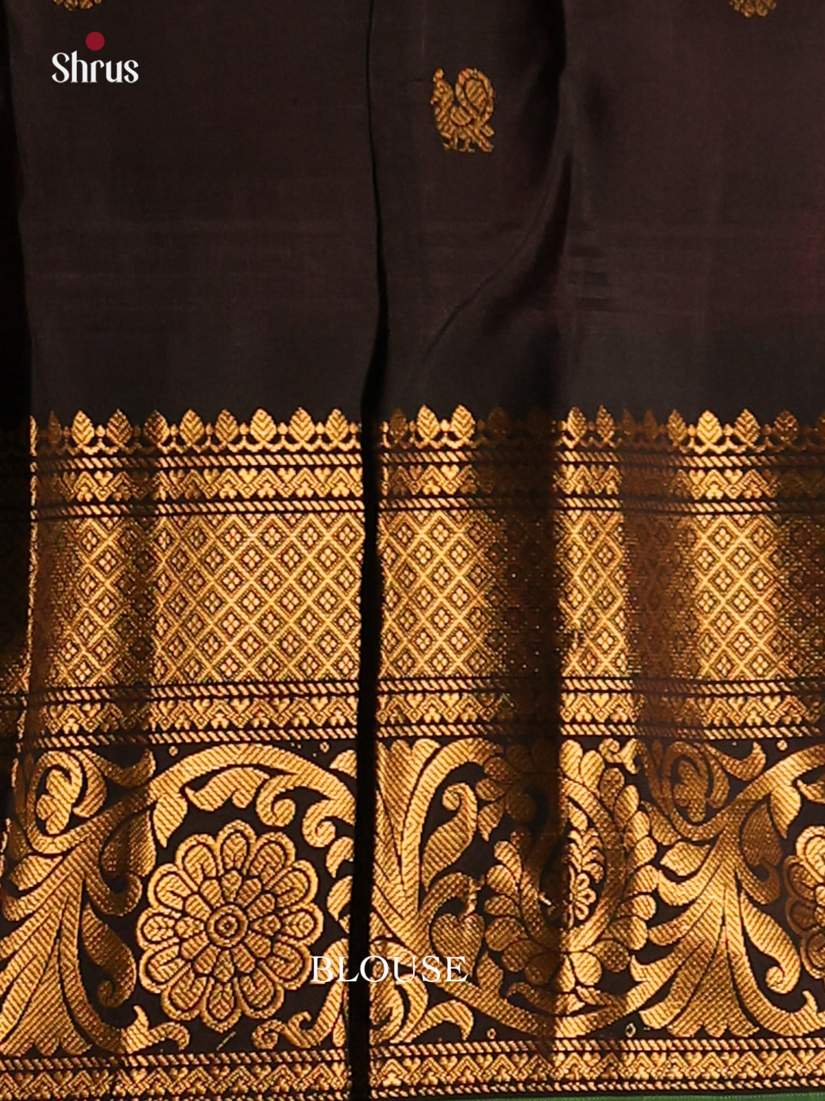 Gorgeous Pink Gadwal silk Saree with zari checks , contrast brown broad zari border - Shop on Shrus.com