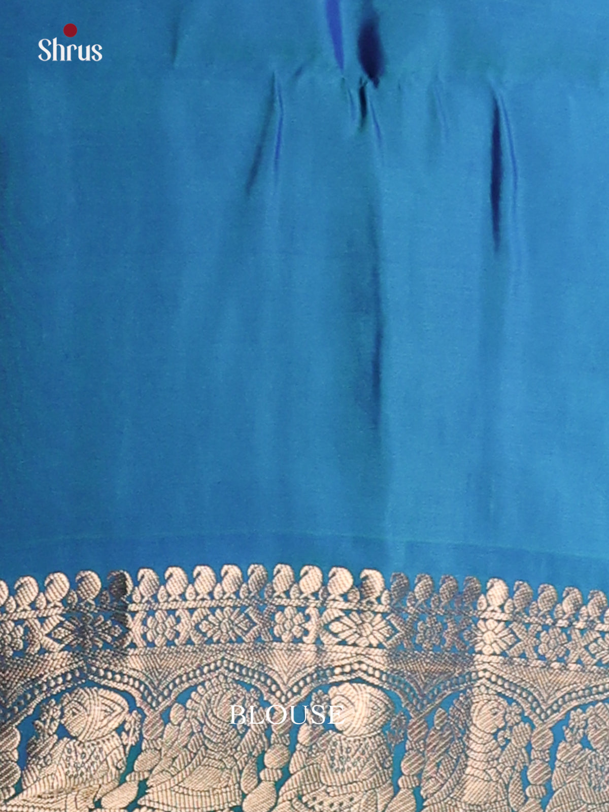 Celestial Blue Soft Silk Saree with zari woven vanashrigaram floral brocade - Shop on Shrus.com