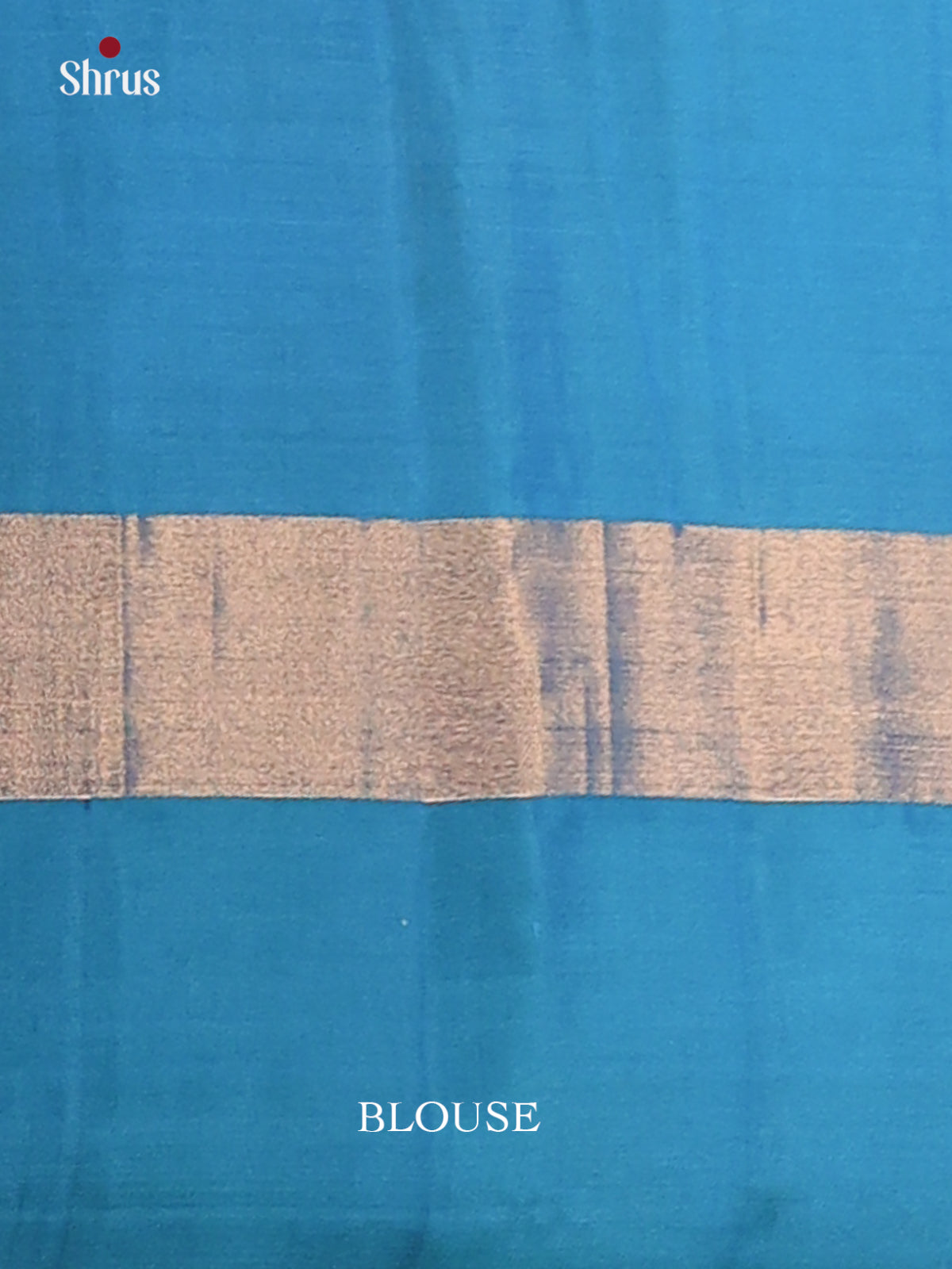 Charming Cream Soft Silk Saree with geometric woven body , contrast blue zari pallu - Shop on Shrus.com