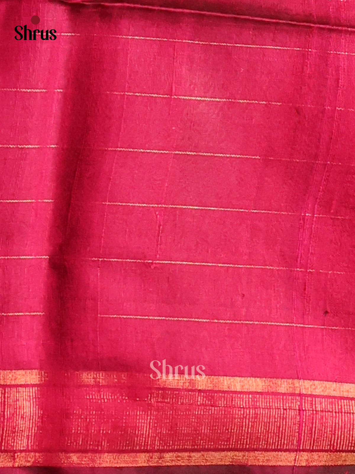 Graceful Green Raw Silk Saree with gold zari checks , Contrast Maroon bocade pallu - Shop on Shrus.com