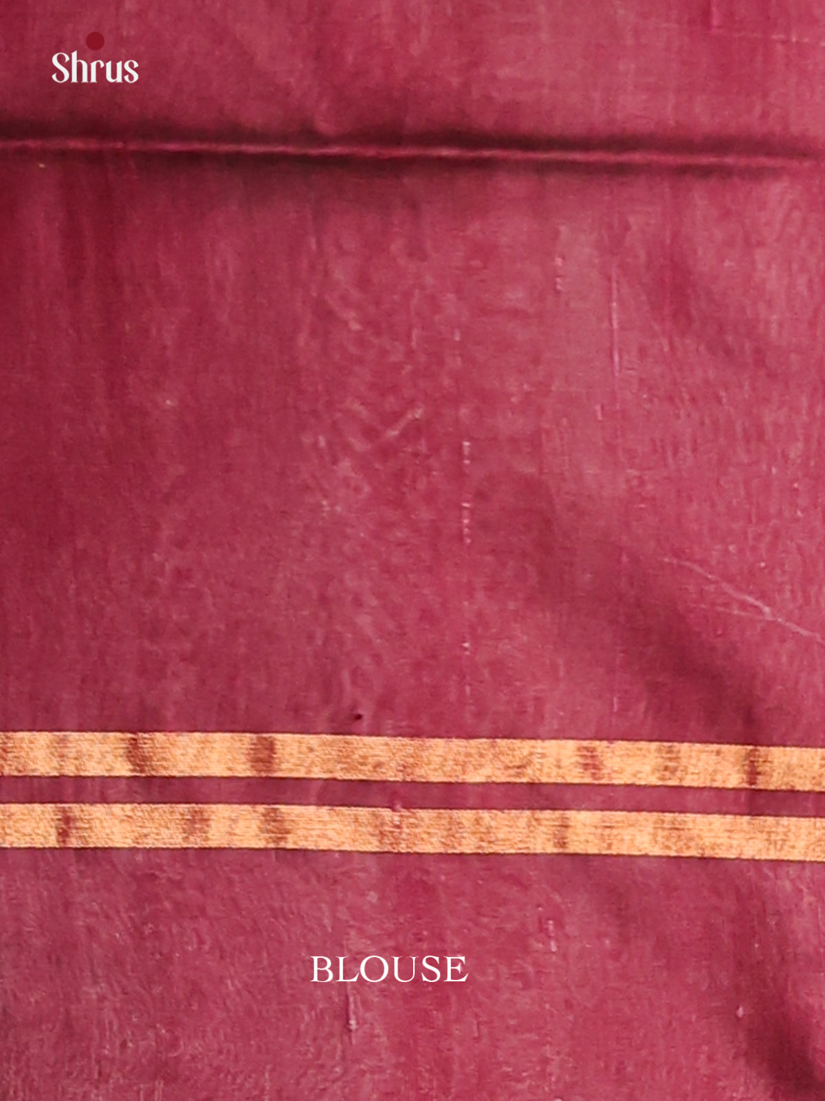 Rich Maroon Raw Silk Saree dazzles with gold zaei buttas ,brocade pallu - Shop on Shrus.com