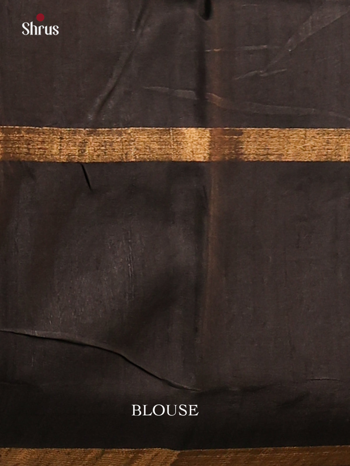 Beautiful Black Raw Silk Saree gleam with gold zari floral butta,self floral brocade border - Shop on Shrus.com
