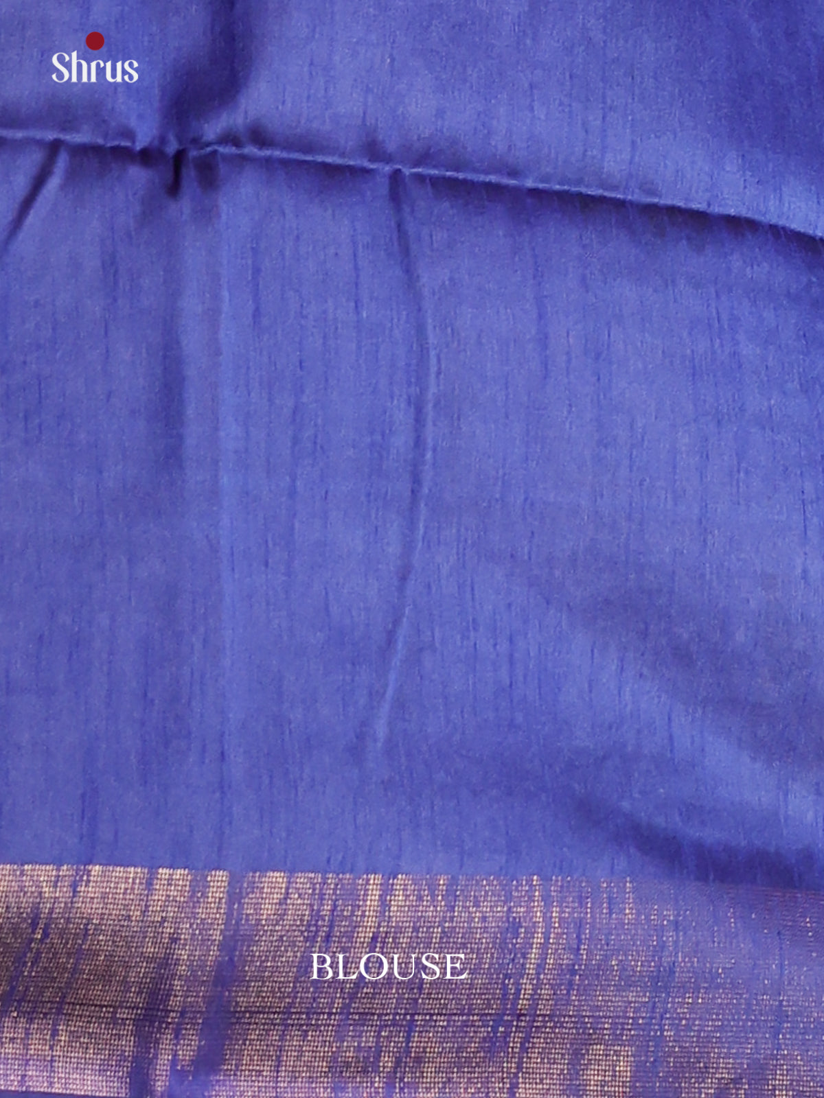 Green with Blue - Semi Rawsilk Saree - Shop on Shrus.com