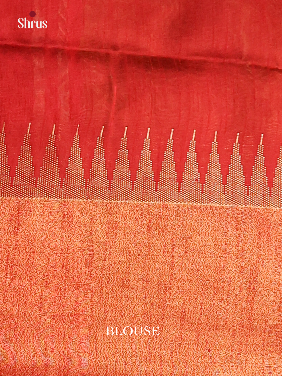 Green with Red- Semi Rawsilk Saree - Shop on Shrus.com