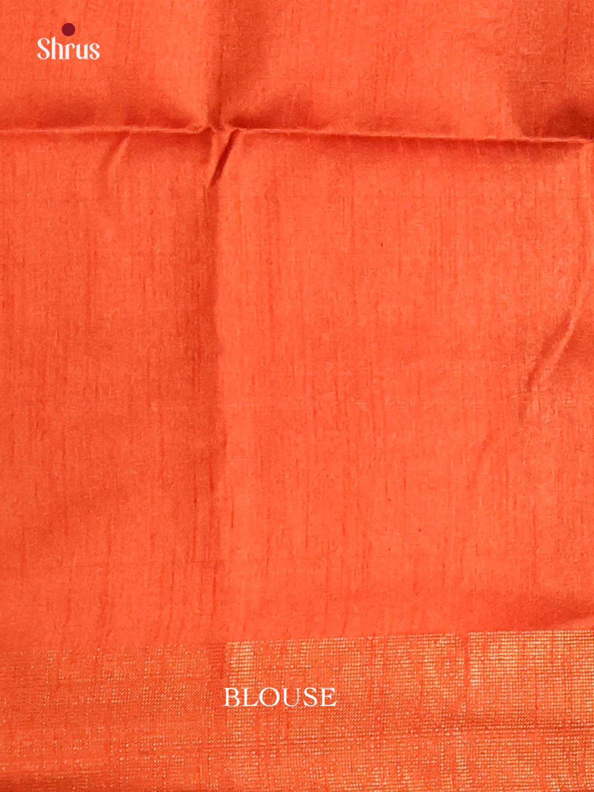 Maroon with Orange - Semi Rawsilk Saree - Shop on Shrus.com