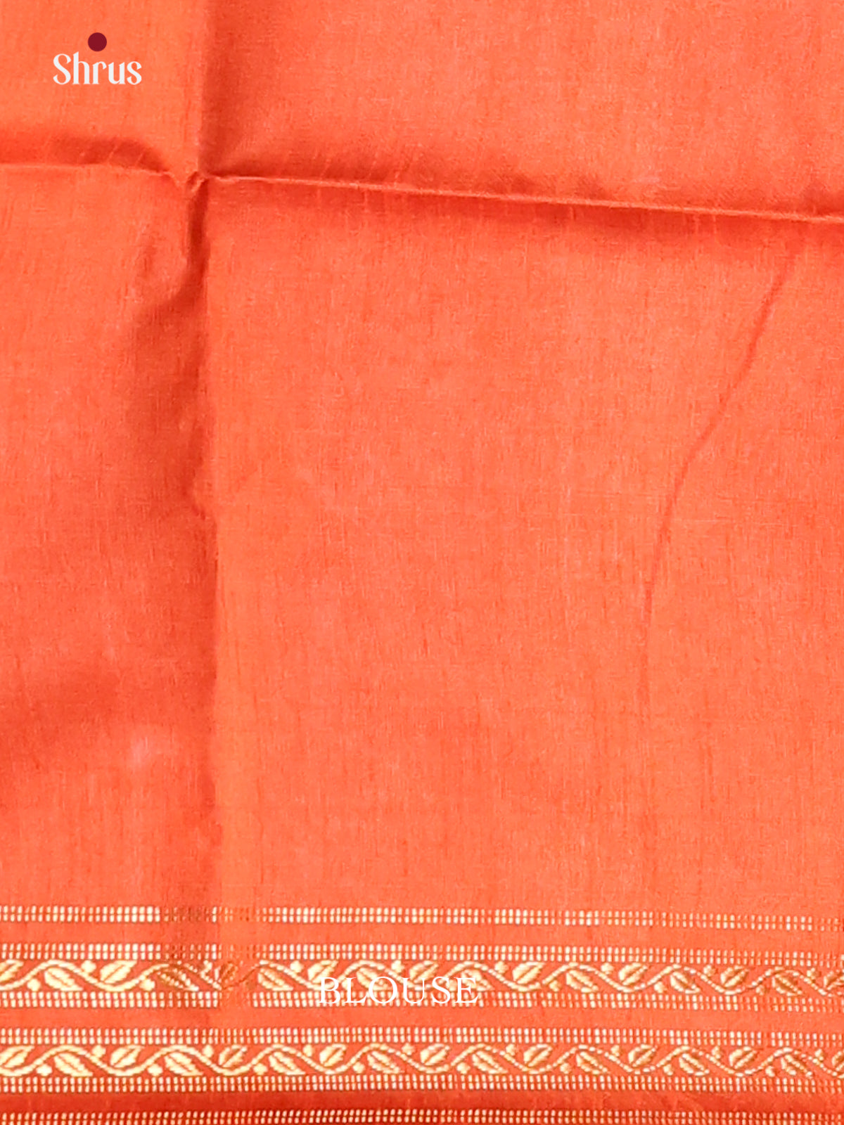 Maroon with Orange - Semi Rawsilk Saree - Shop on Shrus.com