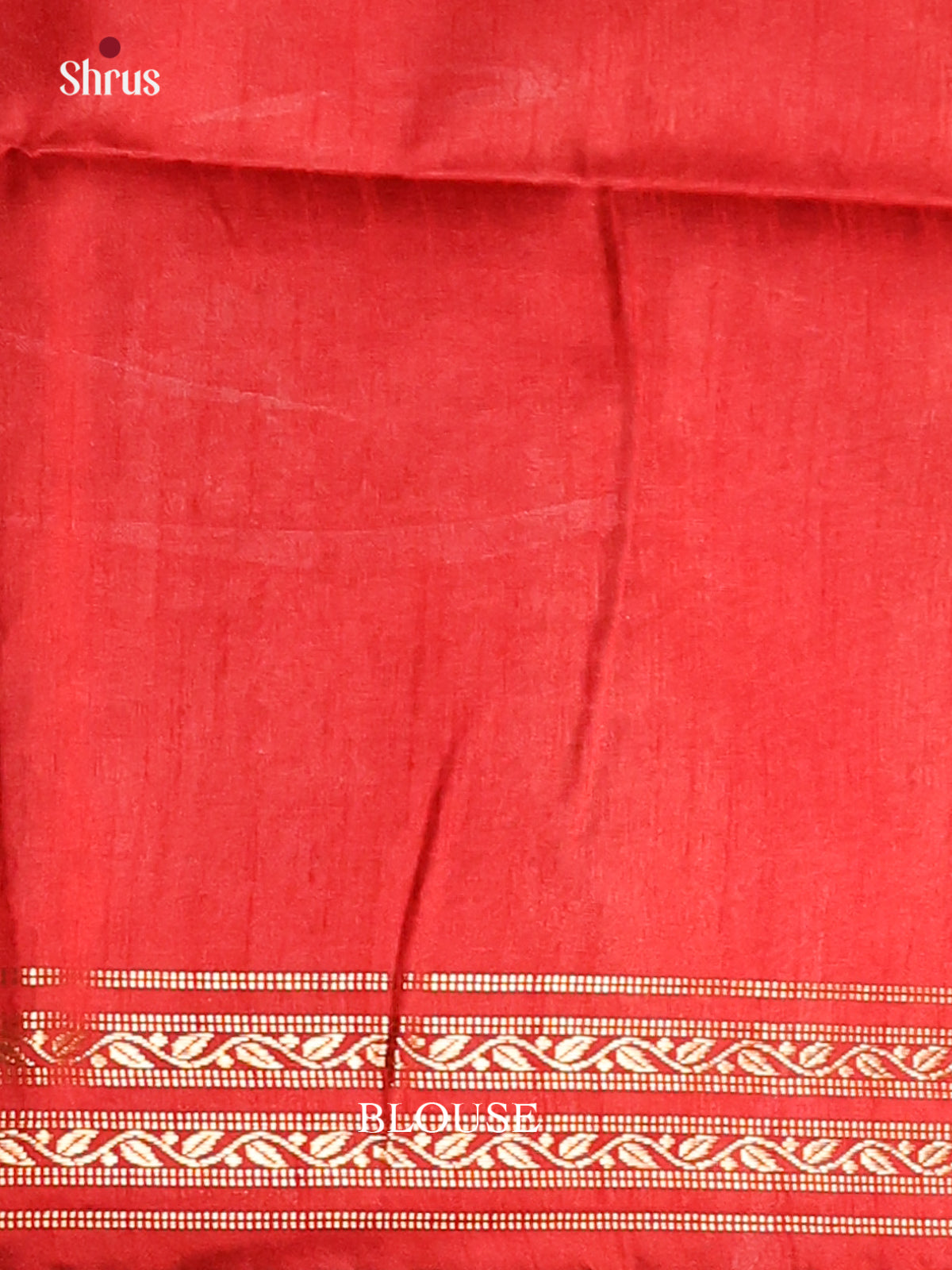 Beige & Red - Semi Rawsilk Saree - Shop on Shrus.com